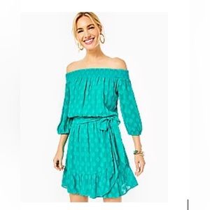 Lilly Pulitzer Rochelle-Off-The-Shoulder Romper. Sz Small